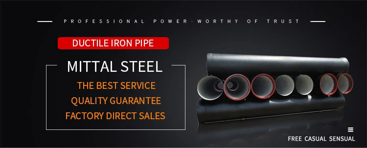 1/6 Hot Selling Wholesale High Quality C40 C30 C25 K Push on Joint Zinc Coated Ductile Iron Pipe